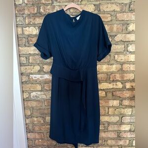 Reiss Lola Short Sleeve Belted Dress